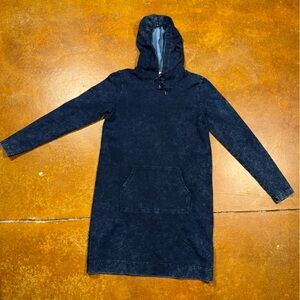 Jane and Delancey denim wash French Terry cotton hoodie dress size small
